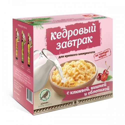 Купить Завтрак кедровый для крепкого иммунитета с клюквой, вишней и облепихой  г. Сергиев Посад  