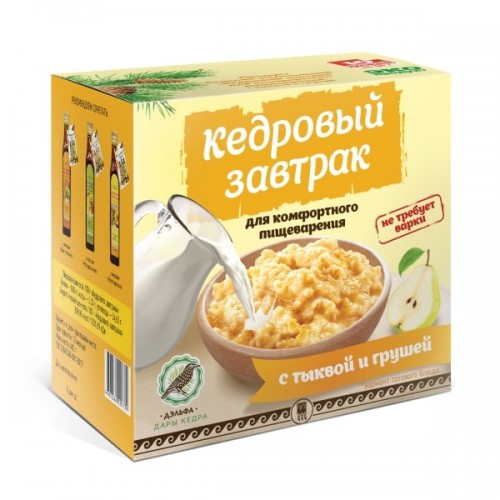 Купить Завтрак кедровый для комфортного пищеварения с тыквой и грушей  г. Сергиев Посад  